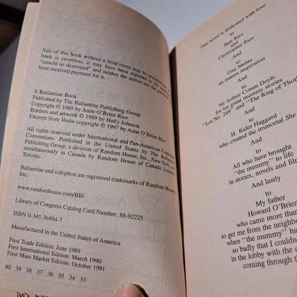 The Mummy by Anne Rice Paperback Book - Picture 6 of 7